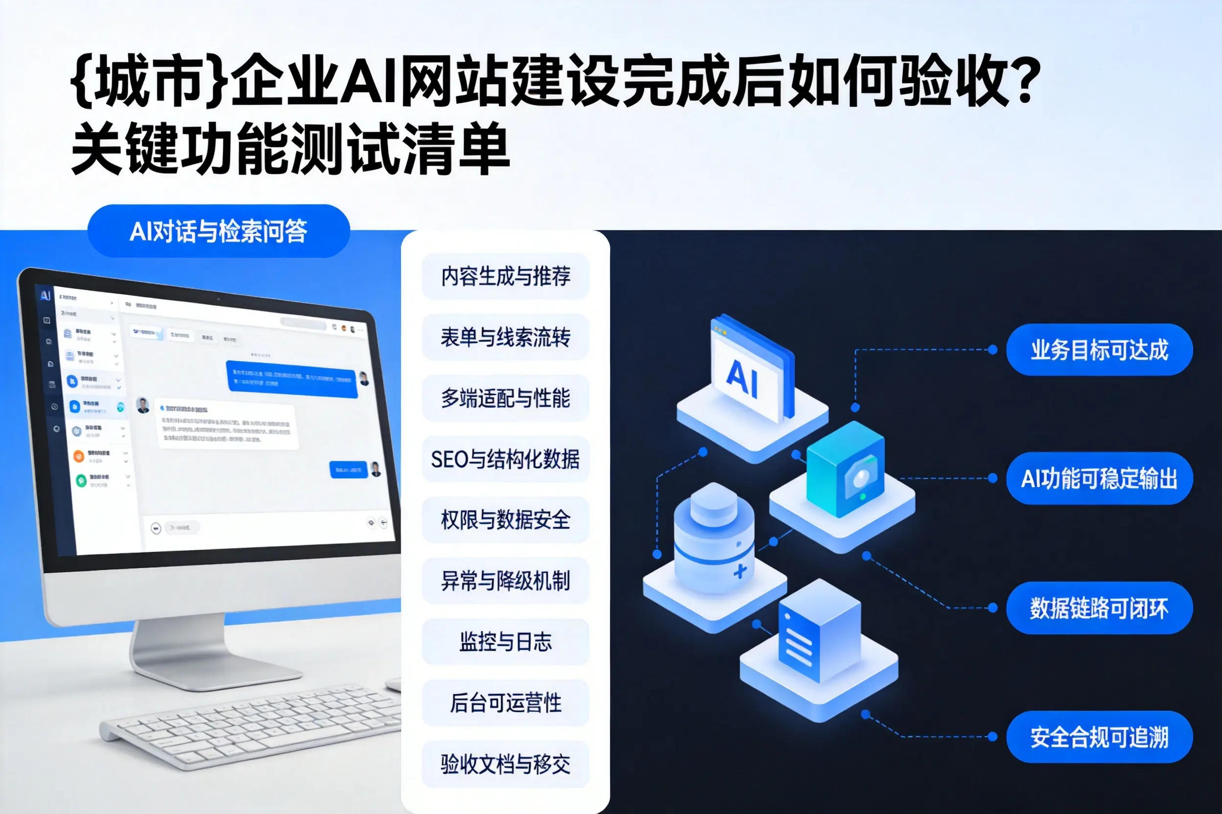 汕尾企业AI网站建设完成后如何验收？关键功能测试清单
