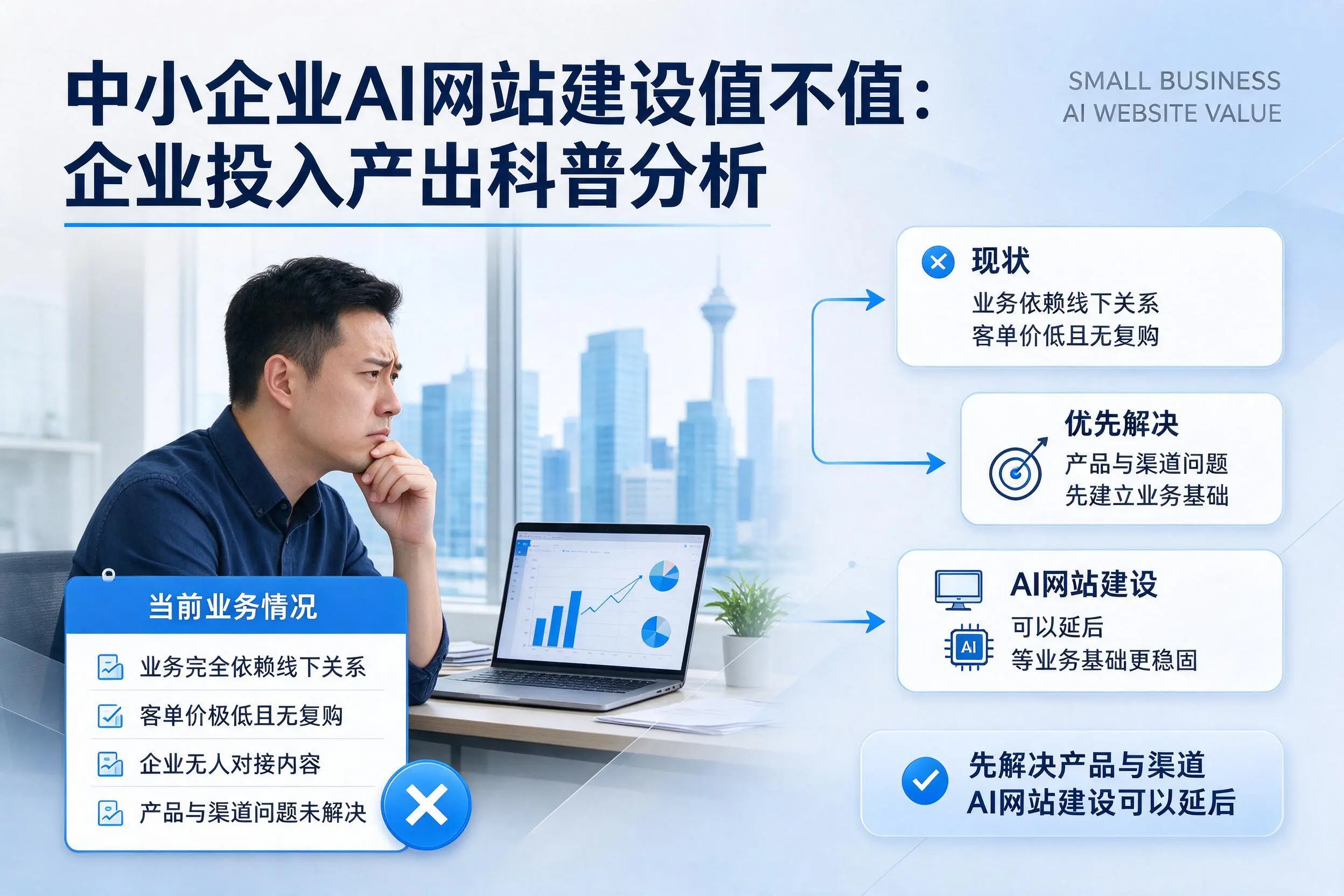 中小企业AI网站建设值不值：汕尾企业投入产出科普分析