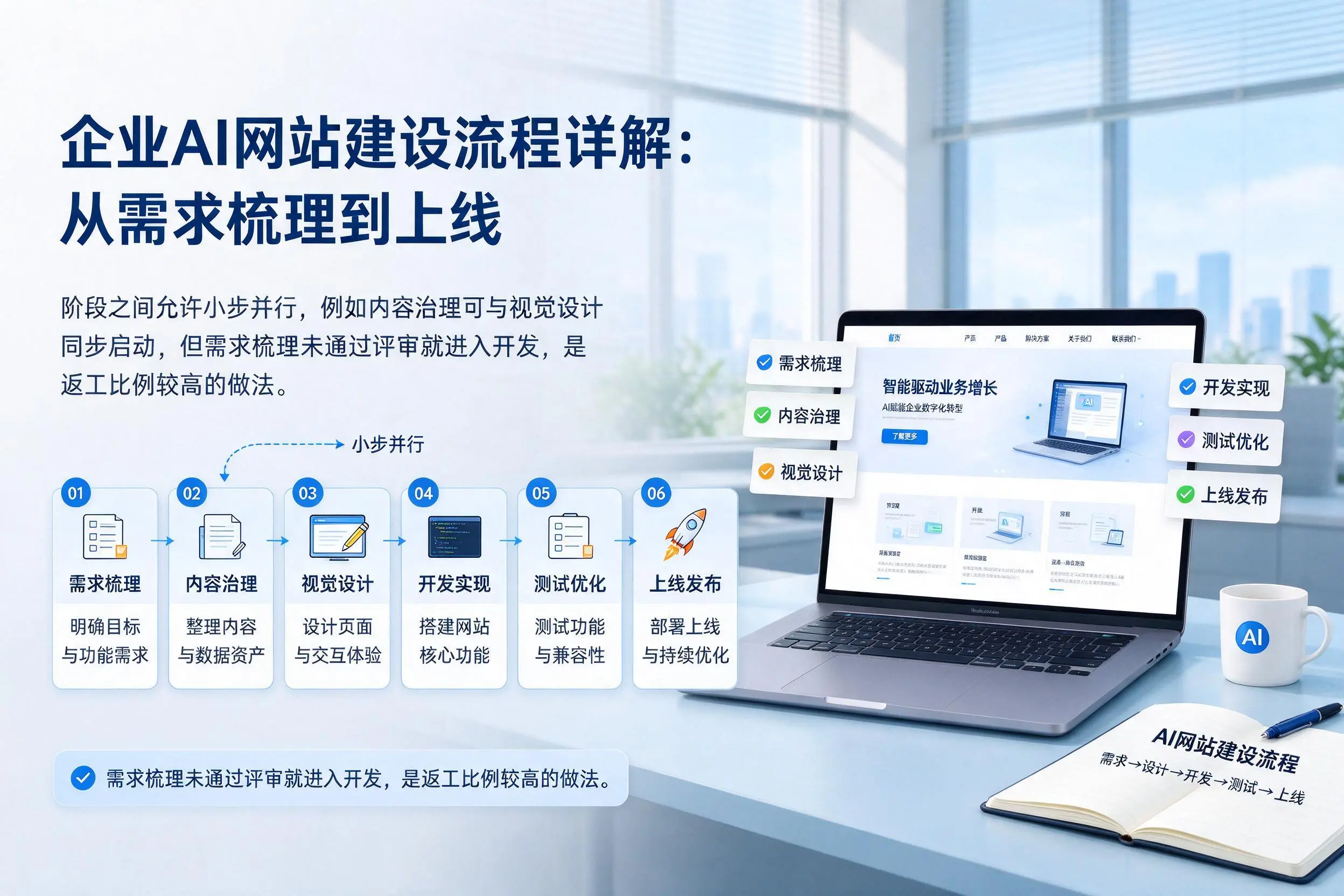 汕尾企业AI网站建设流程详解：从需求梳理到上线