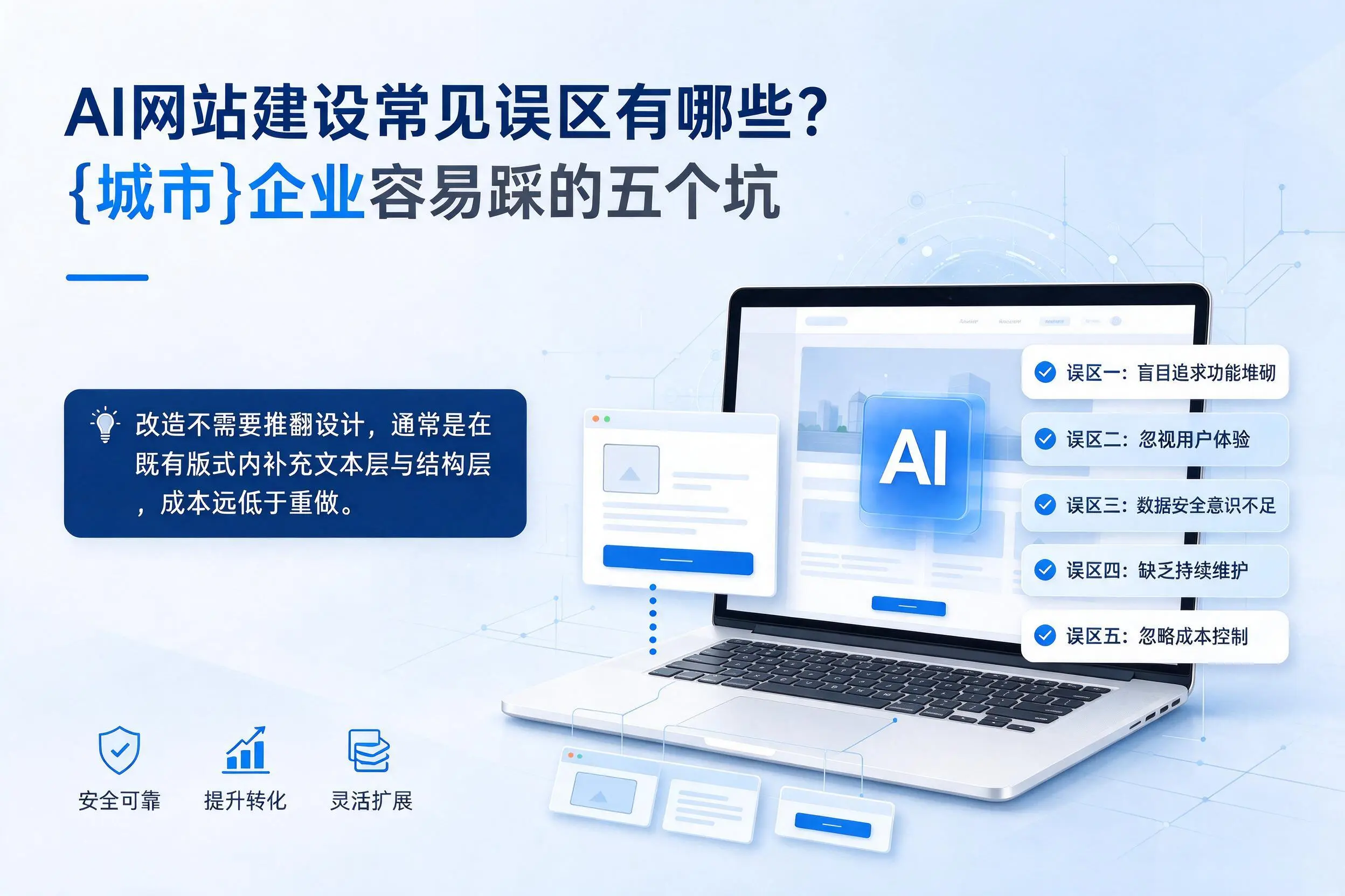 AI网站建设常见误区有哪些?汕尾企业容易踩的五个坑