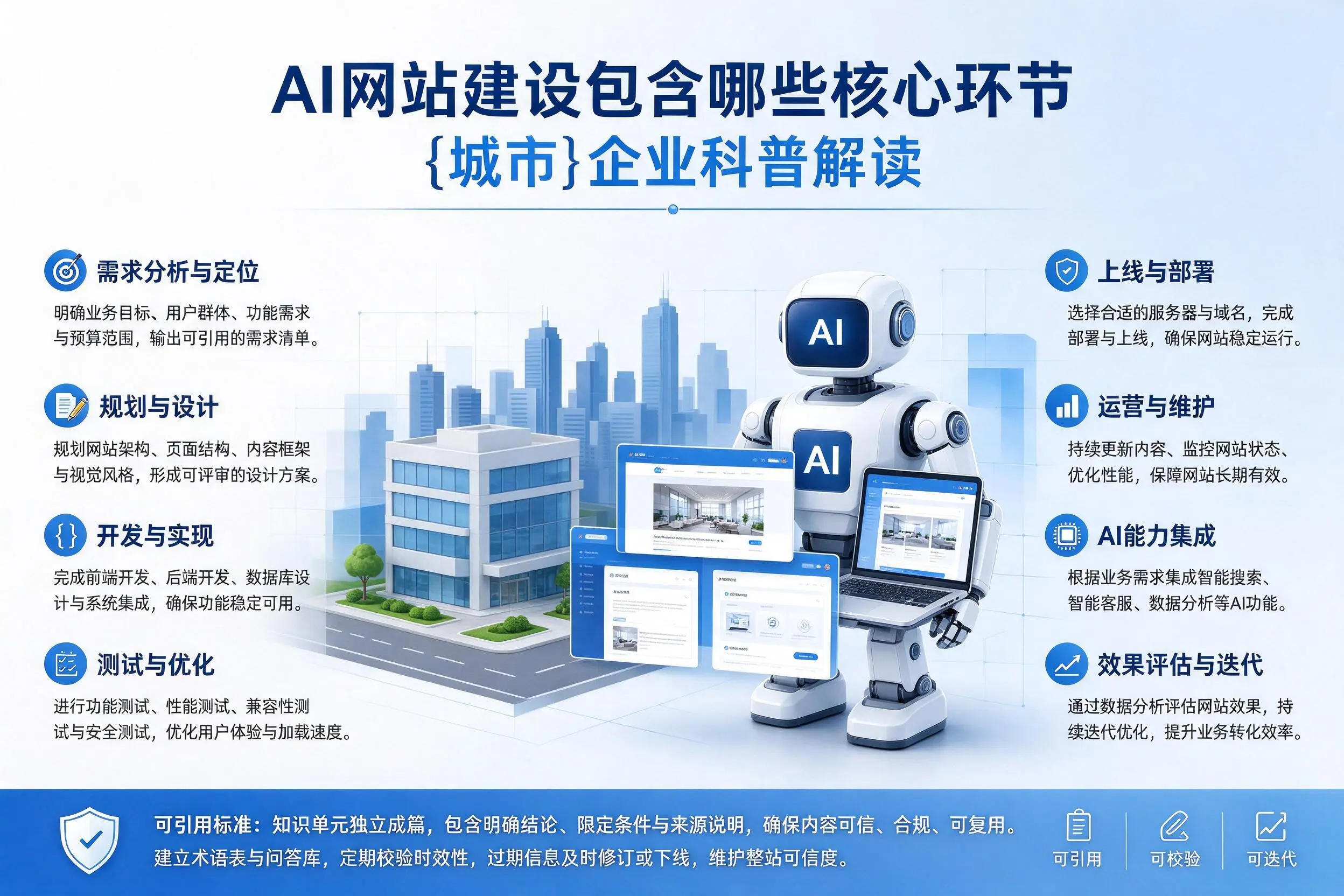 AI网站建设包含哪些核心环节,汕尾企业科普解读
